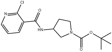 3-[(2-Chloro-pyridine-3-carbonyl)-aMino]-pyrrolidine-1-carboxylic acid tert-butyl ester Structure