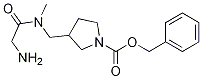 3-{[(2-AMino-acetyl)-Methyl-aMino]-Methyl}-pyrrolidine-1-carboxylic acid benzyl ester 구조식 이미지