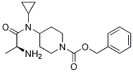 4-[((S)-2-AMino-propionyl)-cyclopropyl-aMino]-piperidine-1-carboxylic acid benzyl ester 구조식 이미지