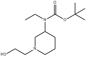 Ethyl-[1-(2-hydroxy-ethyl)-piperidin-3-yl]-carbaMic acid tert-butyl ester Structure