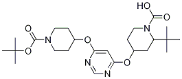 tert-butyl4-(6-((tert-butylpiperidine-1-carboxylate)-4-yloxy)pyriMidin-4-yloxy)piperidine-1-carboxylate 구조식 이미지