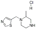 2-Methyl-1-thiazol-5-ylmethyl-piperazine hydrochloride 구조식 이미지