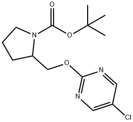2-(5-클로로-피리미딘-2-일옥시메틸)-피롤리딘-1-카르복실산tert-부틸에스테르 구조식 이미지