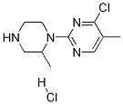 4-Chloro-5-methyl-2-(2-methyl-piperazin-1-yl)-pyrimidine hydrochloride 구조식 이미지