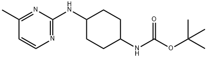 [4-(4-Methyl-pyrimidin-2-ylamino)-cyclohexyl]-carbamic acid tert-butyl ester Structure