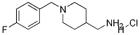 C-[1-(4-Fluoro-benzyl)-piperidin-4-yl]-methylamine  hydrochloride 구조식 이미지