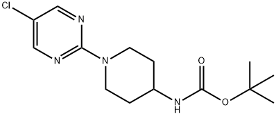 [1-(5-Chloro-pyrimidin-2-yl)-piperidin-4-yl]-carbamic acid tert-butyl ester Structure