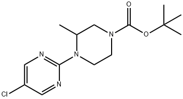 4-(5-Chloro-pyrimidin-2-yl)-3-methyl-piperazine-1-carboxylic acid tert-butyl ester Structure