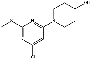 1-(6-Chloro-2-methylsulfanyl-pyrimidin-4-yl)-piperidin-4-ol 구조식 이미지