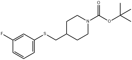 4-(3-플루오로-페닐설파닐메틸)-피페리딘-1-카르복실산tert-부틸에스테르 구조식 이미지