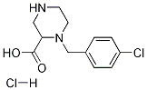 1-(4-Chloro-benzyl)-piperazine-2-carboxylic acid hydrochloride 구조식 이미지