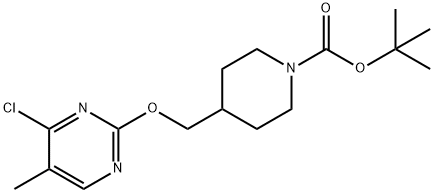 4-(4-Chloro-5-methyl-pyrimidin-2-yloxymethyl)-piperidine-1-carboxylic acid tert-butyl ester Structure