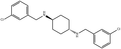 (1R,4R)-N,N'-Bis-(3-chloro-benzyl)-cyclohexane-1,4-diaMine Structure