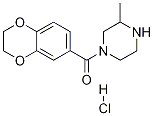 (2,3-Dihydro-benzo[1,4]dioxin-6-yl)-(3-Methyl-piperazin-1-yl)-Methanone hydrochloride Structure