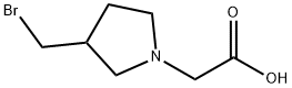 (3-BroMoMethyl-pyrrolidin-1-yl)-acetic acid Structure