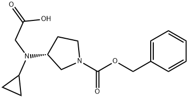 (R)-3-(CarboxyMethyl-cyclopropyl-aMino)-pyrrolidine-1-carboxylic acid benzyl ester 구조식 이미지