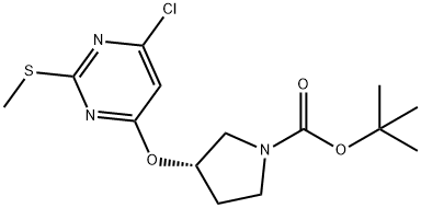 (S)-3-(2-클로로-6-메틸술파닐-피리딘-4-일옥시)-피롤리딘-1-카르복실산tert-부틸에스테르 구조식 이미지