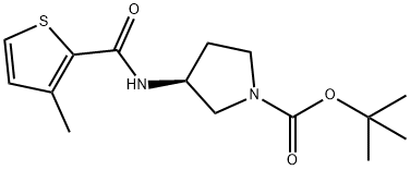 (S)-3-[(3-Methyl-thiophene-2-carbonyl)-aMino]-pyrrolidine-1-carboxylic acid tert-butyl ester Structure