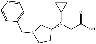 [((R)-1-Benzyl-pyrrolidin-3-yl)-cyclopropyl-aMino]-acetic acid 구조식 이미지