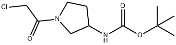 [1-(2-Chloro-acetyl)-pyrrolidin-3-yl]-carbaMic acid tert-butyl ester 구조식 이미지