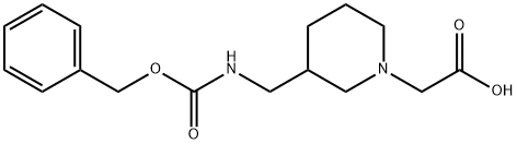[3-(BenzyloxycarbonylaMino-Methyl)-piperidin-1-yl]-acetic acid Structure