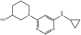 1-(6-CyclopropylaMino-pyriMidin-4-yl)-piperidin-3-ol Structure