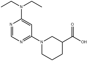 1-(6-디에틸아민노-피리미딘-4-일)-피페리딘-3-카르복실산 구조식 이미지