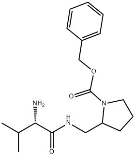 2-[((S)-2-AMino-3-Methyl-butyrylaMino)-Methyl]-pyrrolidine-1-carboxylic acid benzyl ester 구조식 이미지
