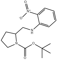 2-[(2-Nitro-phenylaMino)-Methyl]-pyrrolidine-1-carboxylic acid tert-butyl ester Structure