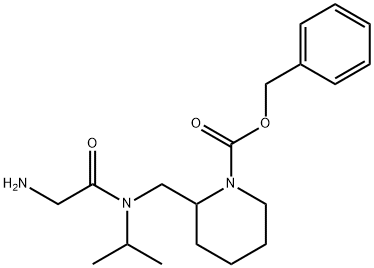 2-{[(2-AMino-acetyl)-isopropyl-aMino]-Methyl}-piperidine-1-carboxylic acid benzyl ester 구조식 이미지