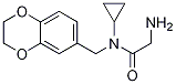 2-AMino-N-cyclopropyl-N-(2,3-dihydro-benzo[1,4]dioxin-6-ylMethyl)-acetaMide 구조식 이미지