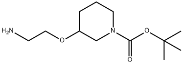 3-(2-AMino-ethoxy)-piperidine-1-carboxylic acid tert-butyl ester 구조식 이미지