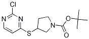 3-(2-Chloro-pyriMidin-4-ylsulfanyl)
-pyrrolidine-1-carboxylic acid tert
-butyl ester 구조식 이미지