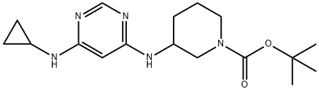 3-(6-CyclopropylaMino-pyriMidin-4-ylaMino)-piperidine-1-carboxylic acid tert-butyl ester Structure