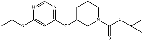 3-(6-에톡시-피리미딘-4-일옥시)-피페리딘-1-카르복실산tert-부틸에스테르 구조식 이미지