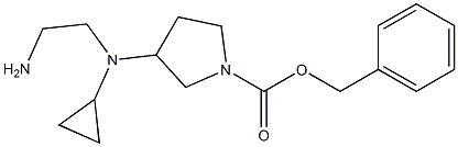 3-[(2-AMino-ethyl)-cyclopropyl-aMino]-pyrrolidine-1-carboxylic acid benzyl ester Structure