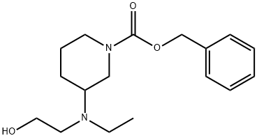 3-[Ethyl-(2-hydroxy-ethyl)-aMino]-piperidine-1-carboxylic acid benzyl ester 구조식 이미지