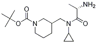 3-{[((S)-2-AMino-propionyl)-cyclopropyl-aMino]-Methyl}-piperidine-1-carboxylic acid tert-butyl ester 구조식 이미지