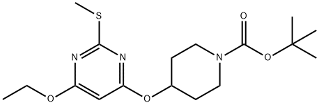 4-(6-Ethoxy-2-Methylsulfanyl-pyriMidin-4-yloxy)-piperidine-1-carboxylic acid tert-butyl ester Structure
