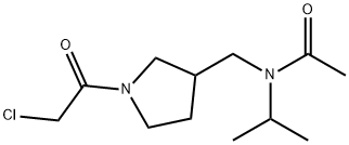 N-[1-(2-Chloro-acetyl)-pyrrolidin-3-ylMethyl]-N-isopropyl-acetaMide 구조식 이미지