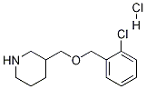 3-{[(2-Chlorobenzyl)oxy]methyl}piperidinehydrochloride Structure