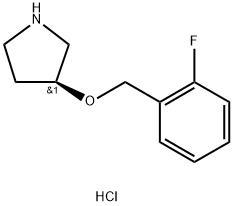 (S)-3-(2-Fluoro-benzyloxy)-pyrrolidine hydrochloride Structure