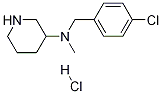 (4-Chloro-benzyl)-methyl-piperidin-3-yl-amine hydrochloride 구조식 이미지