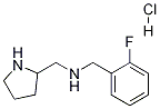 (2-Fluoro-benzyl)-pyrrolidin-2-ylmethyl-amine hydrochloride 구조식 이미지