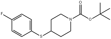 4-(4-Fluoro-phenylsulfanyl)-piperidine-1-carboxylic acid tert-butyl ester Structure