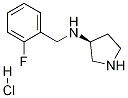 (2-Fluoro-benzyl)-(S)-pyrrolidin-3-yl-amine hydrochloride 구조식 이미지