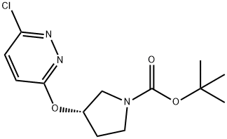 (S)-3-(6-Chloro-pyridazin-3-yloxy)-pyrrolidine-1-carboxylic acid tert-butyl ester Structure