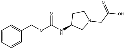 ((S)-3-BenzyloxycarbonylaMino-pyrrolidin-1-yl)-acetic acid Structure