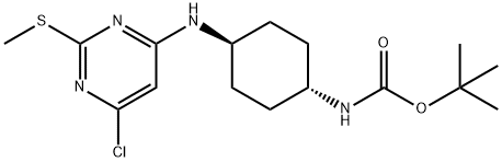 (1R,4R)-[4-(6-Chloro-2-Methylsulfanyl-pyriMidin-4-ylaMino)-cyclohexyl]-carbaMic acid tert-butyl ester Structure