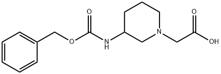 (3-BenzyloxycarbonylaMino-piperidin-1-yl)-acetic acid Structure